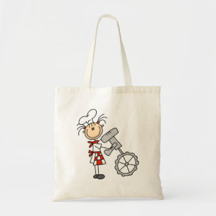 Weiblicher Koch mit Mixer T-Shirts und Geschenke Tragetasche