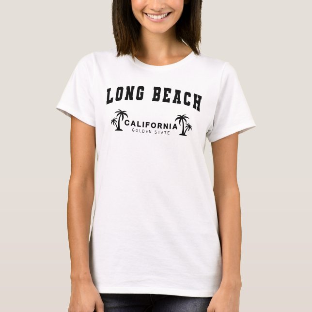 Weiblicher Long Beach, Kalifornien T-Shirt (Vorderseite)
