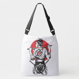 Weiblicher Samurai-Krieger – Drachen-Rosen-Tattoo  Tragetaschen Mit Langen Trägern