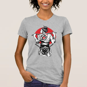 Weiblicher Samurai-Krieger – Dragon Rose Tattoo Ja T-Shirt