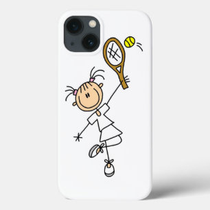 Weiblicher Strichmännchen-Tennis-Spieler iPhone 13 Hülle