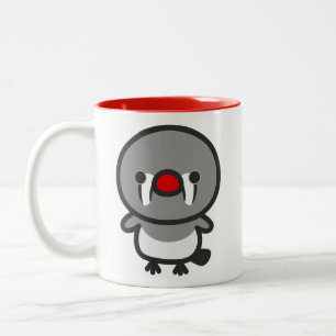 weiblicher Sunda-Zebrafink Zweifarbige Tasse
