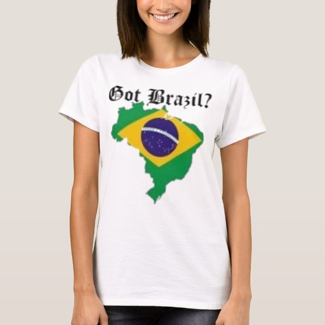 Weiblicher T - Shirt Brasiliens (got Brasilien) (Vorderseite)