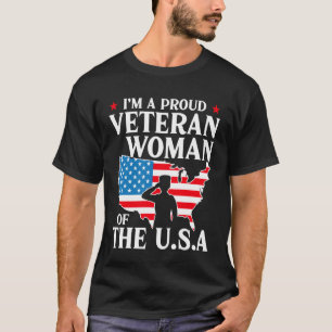 Weiblicher Veteran Ich bin eine stolze Veteranin d T-Shirt