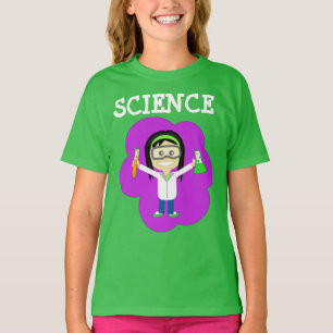 Weiblicher Wissenschaftler auf Mädchen verurteile T-Shirt