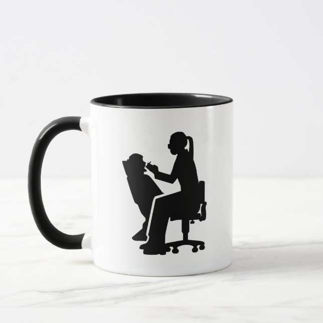 Weiblicher Zahnarzt Tasse (Links)