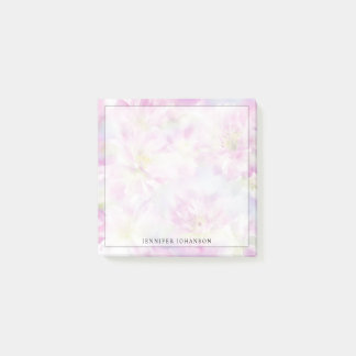 Weibliches Aquarell Rosa Floral Post-it Klebezettel