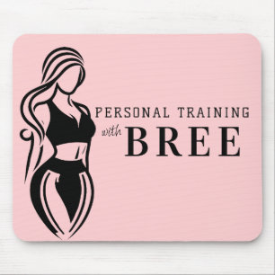 Weibliches Fitness-Personaltraining Minimalistisch Mousepad