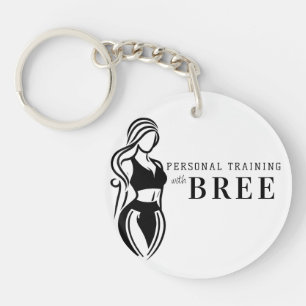Weibliches Fitness-Personaltraining Minimalistisch Schlüsselanhänger