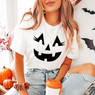 Weibliches Jack O Lantern Gesicht Schwarz Damen Ha Tri-Blend Shirt