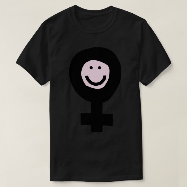 Weibliches Lächeln für einen Minimalweibchen T-Shirt (Design vorne)
