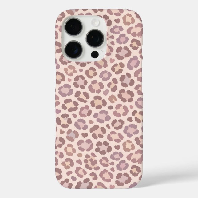 Weibliches Leopardenmuster iPhone 16 Pro Hülle (Rückseite)