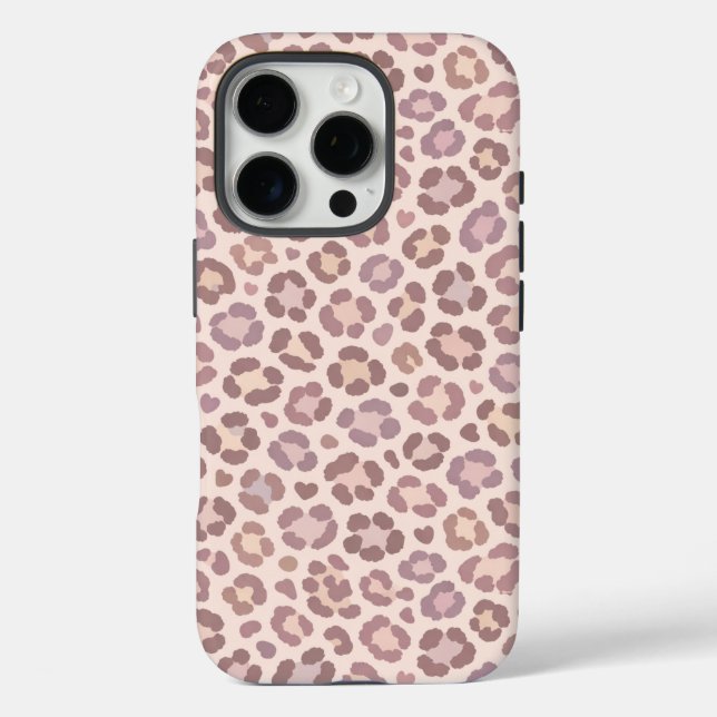 Weibliches Leopardenmuster iPhone 16 Pro Hülle (Rückseite)