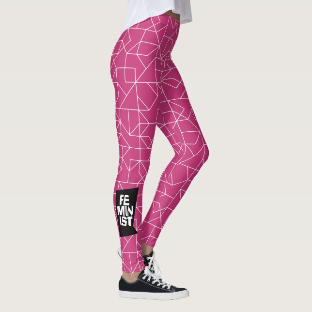 Weibliches Mädchen der feministischen Frauen ich Leggings (Rechts)