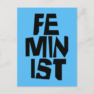 Weibliches Mädchen der feministischen Frauen ich Postkarte