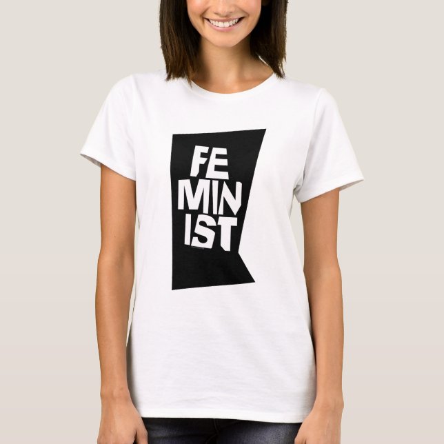 Weibliches Mädchen der feministischen Frauen ich T-Shirt (Vorderseite)