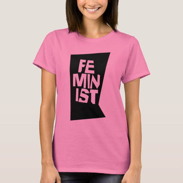Weibliches Mädchen der feministischen Frauen ich T-Shirt (Vorderseite)