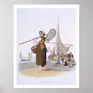 Weibliches Shrimper, "vom Kostüm von Poster