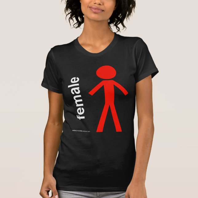 Weibliches Strichmännchen T-Shirt (Vorderseite)
