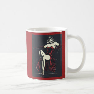 Weiblichkeit der 40er Jahre Kaffeetasse