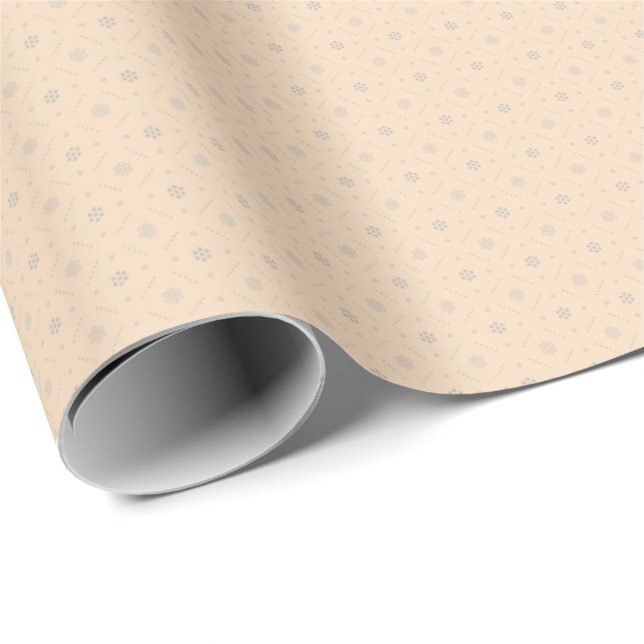 Weich beige Blossom Wrap - Subtile Blumen Elegante Geschenkpapier (Rolleneckpunkt)