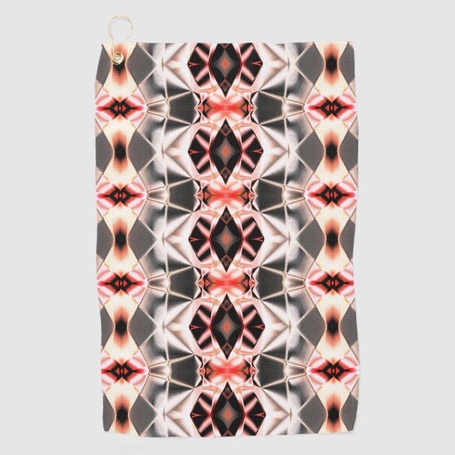 Weich bis dunkel rapport, rötlicher Lachs bis grau Golfhandtuch (Vorderseite)