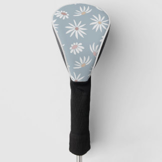 Weich Blau mit Blume von White Daisy Golf Headcover