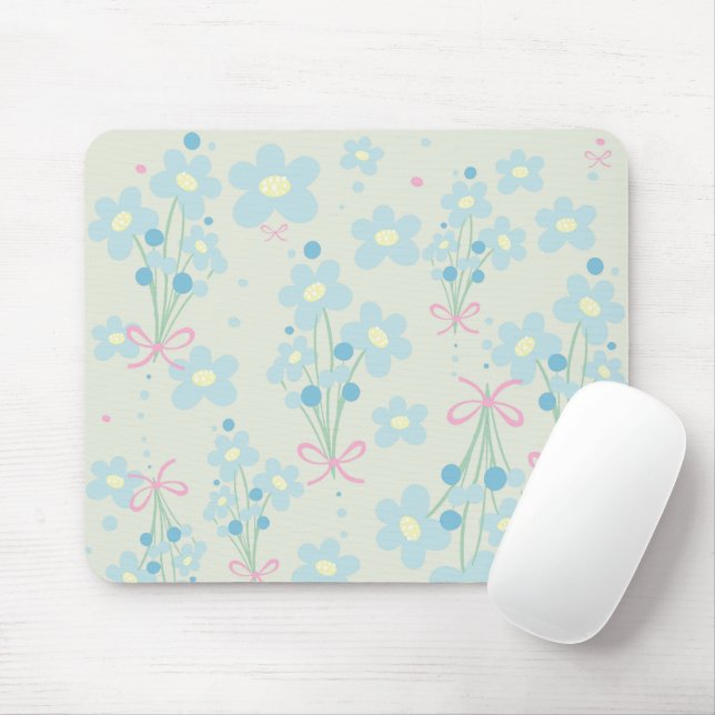 Weich Blau & Rosa Harmonie Mousepad (Mit Mouse)