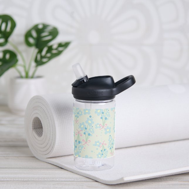 Weich Blau & Rosa Harmonie Trinkflasche (Yoga)