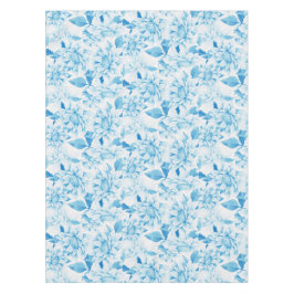 Weich blaue Floral Tischdecke
