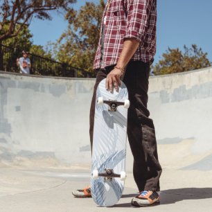Weich blaues Feather Palm Bliss 1 Skateboard