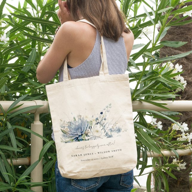 Weich blaugrüne Sukkulatur Botanische Hochzeit mit Tragetasche (Von Creator hochgeladen)