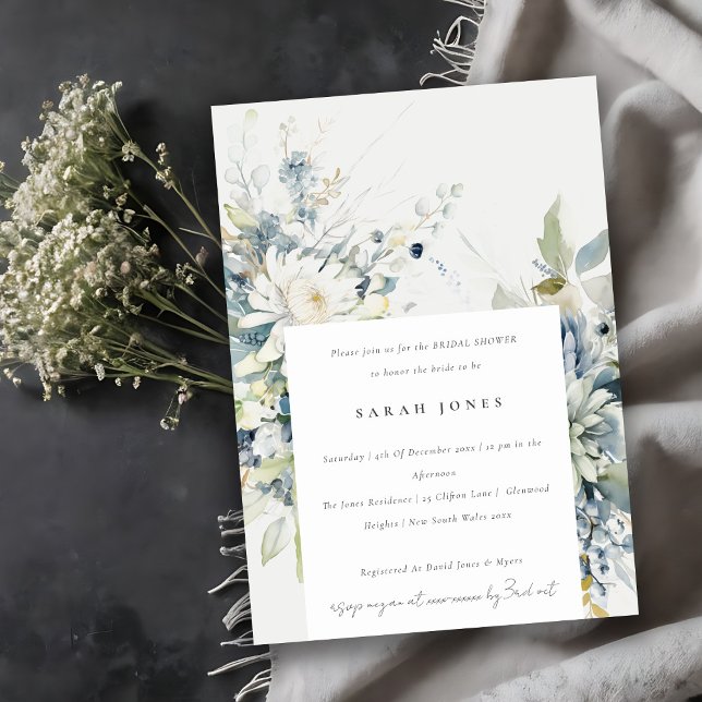 Weich blaugrünes Brautparty Einladung (Von Creator hochgeladen)