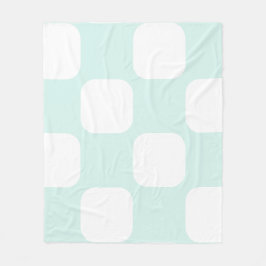 Weich-Cyan-grüne Pastel- und Weiß-Squirr-Muster Fleecedecke