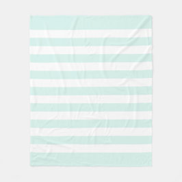 Weich-Cyan-grünes Pastellmuster und weißes Linienm Fleecedecke