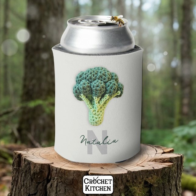 Weich eleganter Minimalistischer Crochet Broccoli  Dosenkühler (Von Creator hochgeladen)