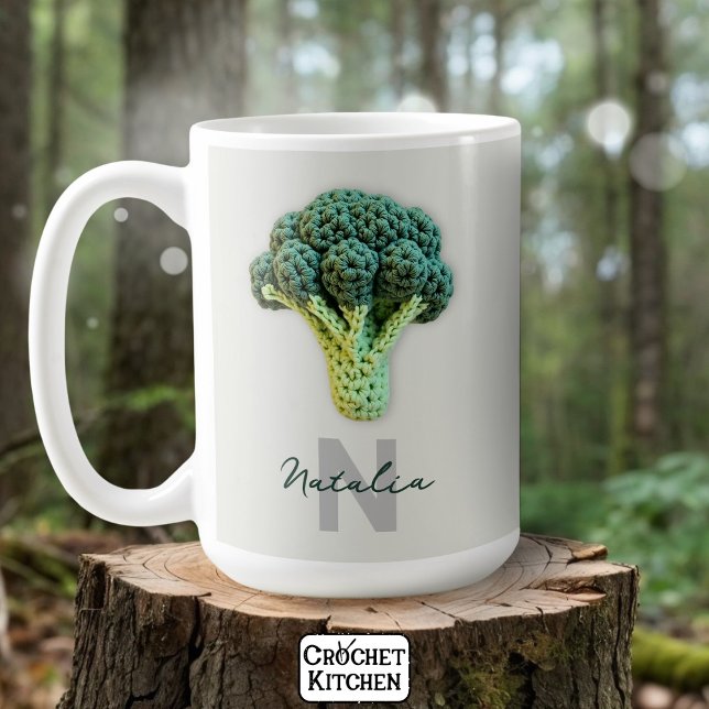 Weich eleganter Minimalistischer Crochet Broccoli  Kaffeetasse (Von Creator hochgeladen)