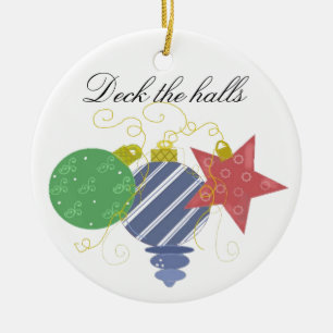 Weich gefärbte Weihnachtsdekorationen Keramikornament