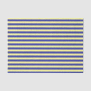 Weich gelbe und blaue Streifen Seidenpapier