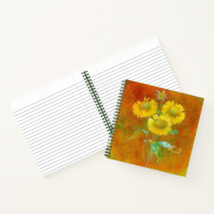 Weich gemalte Sonnenblumen Notizbuch