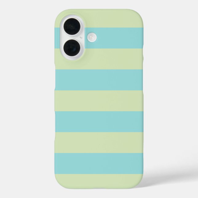 Weich gestreiftes Muster - Limone Creme & Limpet iPhone 16 Hülle (Rückseite)