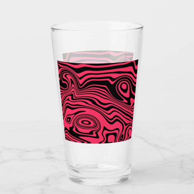 Weich gestreiftes schwarzes Rotes Glas oder wählen (Vorderseite)