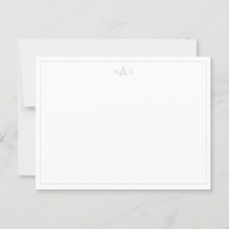 Weich-graue und weiße Minimalistische Note Postkarte