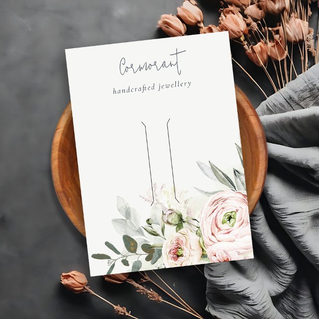 Weich-grüner Peony-Blumenhaar-Clip-Holder Visitenkarte (Von Creator hochgeladen)