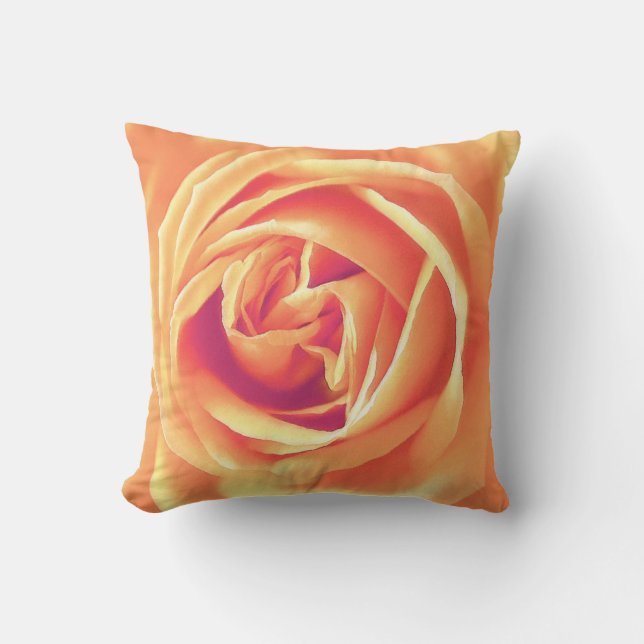 Weich orange Rose Kissen (Vorderseite)