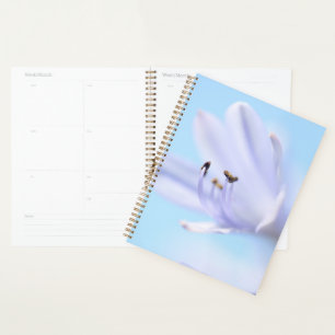 Weich Pastel Blau Lila Blume Planer