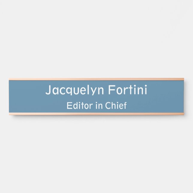Weich Pastel Blau Schlicht Elegant Modernes Minima Türschild (Vorderseite )