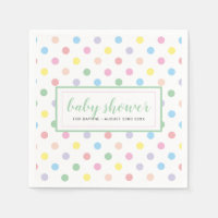 Weich Pastel Polka Dots Babyduschpapier