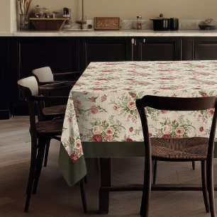 Weich Pastel Shabby Chic Delikate Blumenmuster Tischdecke