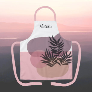 Weich Pastell Abstrakt Pink Tropische Schürze
